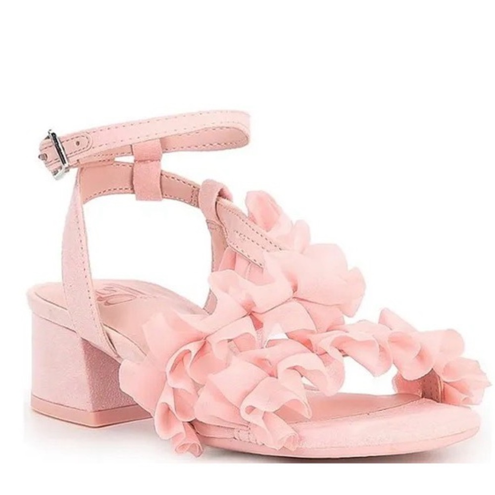 New GB Girls' Franz Ruffle Dress Heels, Size 5.